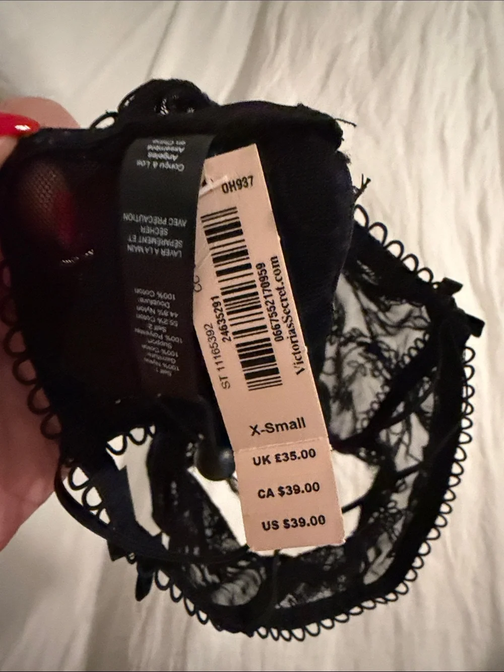 NWT For Love And Lemons Sheer Black Lace High-Waist Brief
